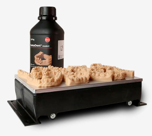 JENI dental part printed with Dreve Foto Dent model2 resin